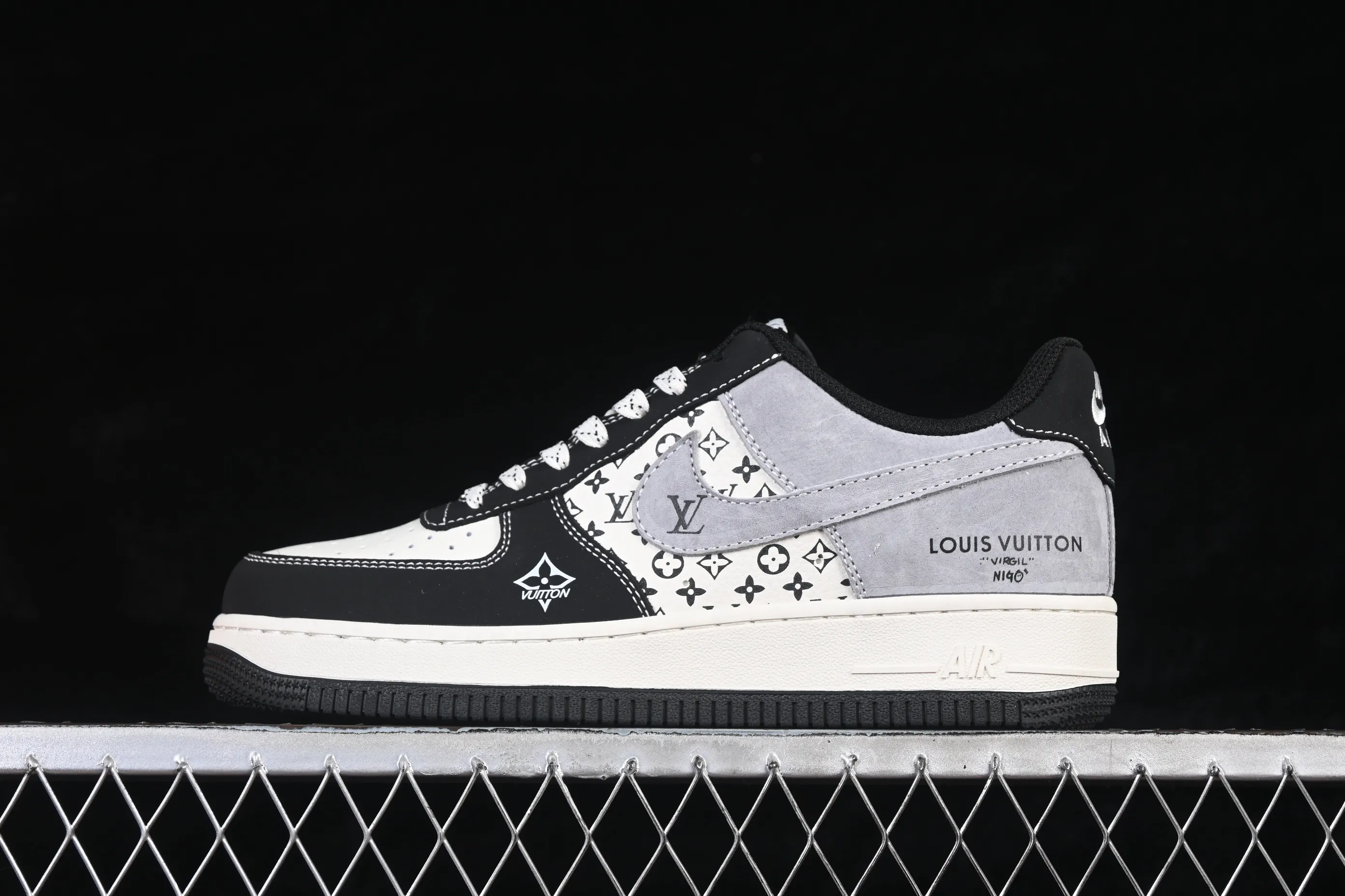 All categories Nk Air Force 1 Air Force series Nk Air Force 1 Low Air Force low-top Nike Air Force 1'07 Low black and white gray color Air Force 1 low-top casual sneakers KG6699-F28